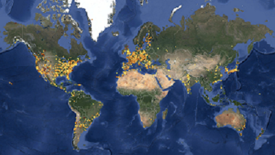 GaN2013flat world map